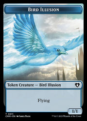 Zombie (0019) // Bird Illusion Double-Sided Token [Commander Masters Tokens]