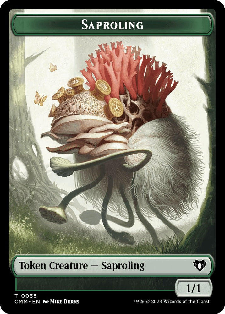 Saproling // Kor Soldier Double-Sided Token [Commander Masters Tokens]