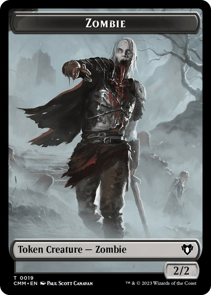 Zombie (0019) // Thrull Double-Sided Token [Commander Masters Tokens]