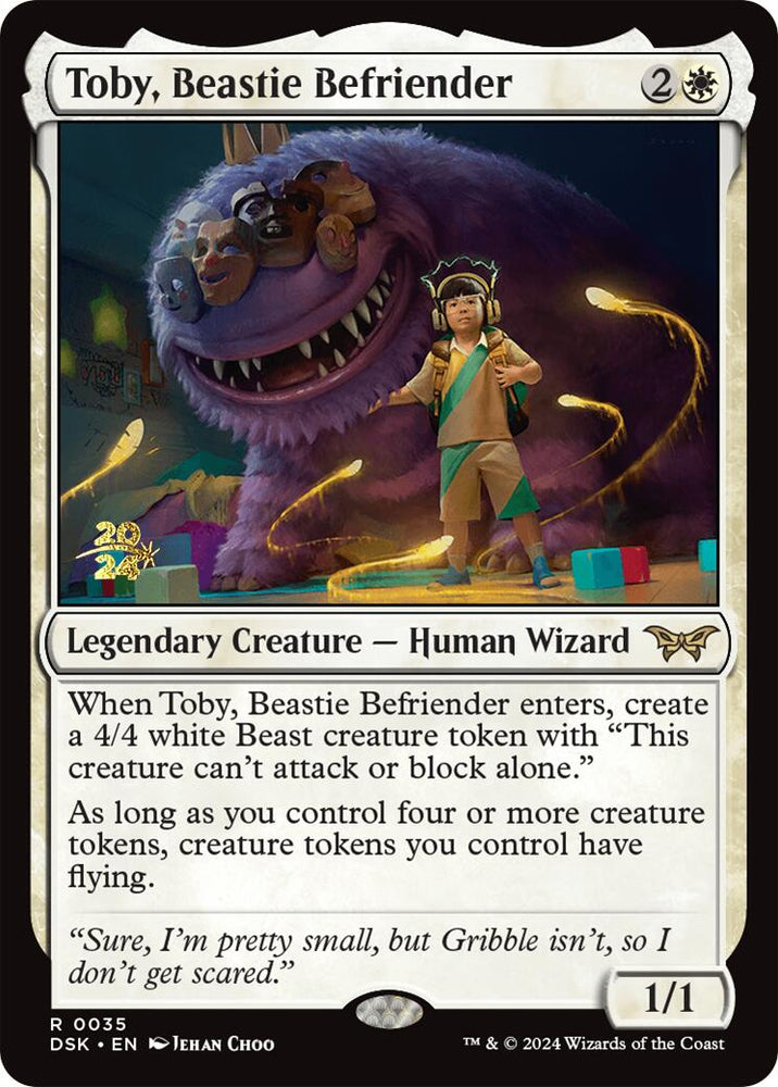 Toby, Beastie Befriender [Duskmourn: House of Horror Prerelease Promos]