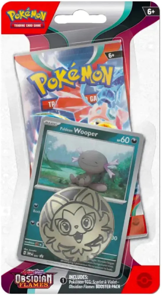 Scarlet & Violet: Obsidian Flames - Single Pack Blister (Paldean Wooper)