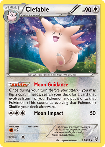 Clefable (98/135) [Black & White: Plasma Storm]