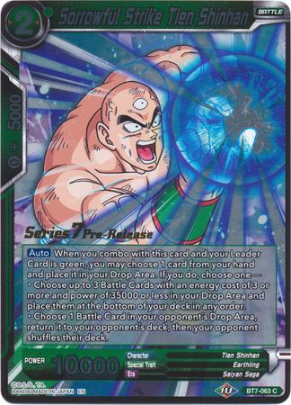 Sorrowful Strike Tien Shinhan (BT7-063_PR) [Assault of the Saiyans Prerelease Promos]