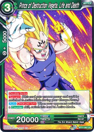 Prince of Destruction Vegeta, Life and Death (BT11-067) [Vermilion Bloodline]