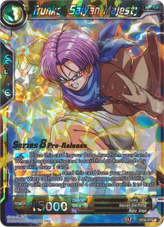 Trunks, Saiyan Majesty (BT8-075_PR) [Malicious Machinations Prerelease Promos]