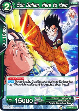 Son Gohan, Here to Help (BT11-077) [Vermilion Bloodline]