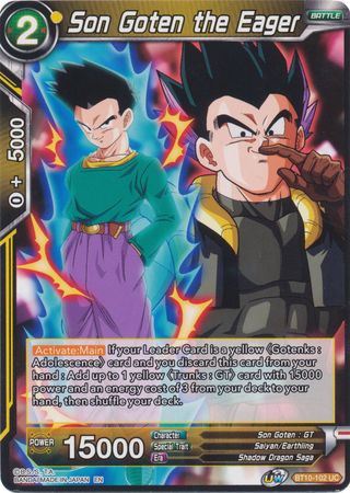 Son Goten the Eager (BT10-102) [Rise of the Unison Warrior]