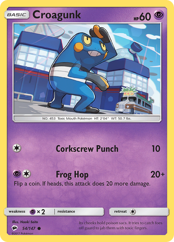 Croagunk (54/147) [Sun & Moon: Burning Shadows]