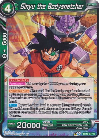 Ginyu the Bodysnatcher (BT10-077) [Rise of the Unison Warrior]