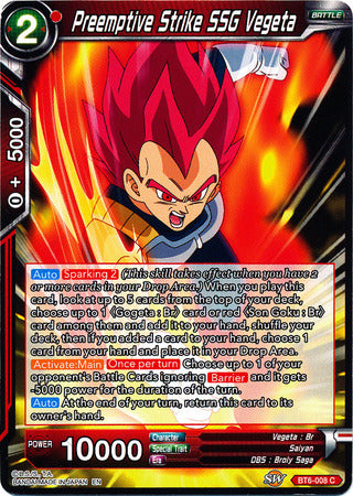 Preemptive Strike SSG Vegeta (BT6-008) [Destroyer Kings]